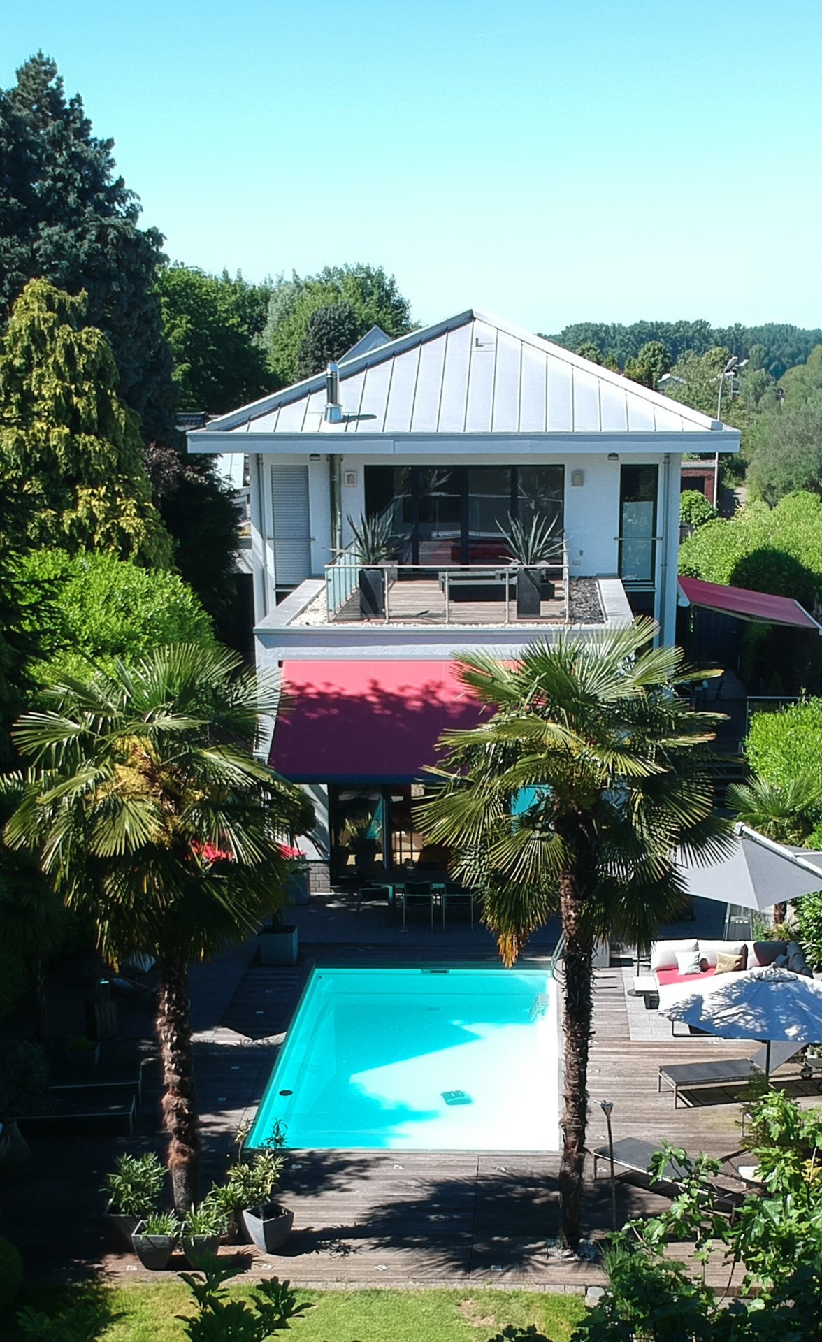 Schlafzimmer Gartenansicht